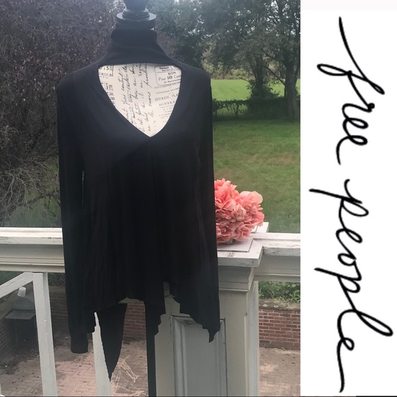 FREE PEOPLE Uptown Turtleneck Top Black xs - Picture 2 of 8
